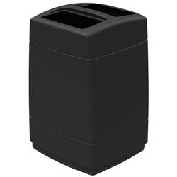 55 gal Square Waste Container - Black