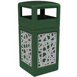 42 gal Stainless Steel Intermingle Dome Lid, Green
