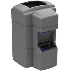 40 gal Waste N Wipe Single Sided Center - Gray