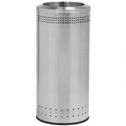 25 gal Precision Series Imprinted 360 Open Top Stainless Steel Waste Receptacle