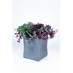 15 x 15 x 20 in. Small Planter, Gunmetal Satin