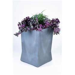 18 x 18 x 28 Medium Planter, Gunmetal Satin