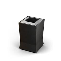 Commercial Zone 724566 20 gal Medium Waste Container with Stainless Steel Lid, Gunmetal Satin