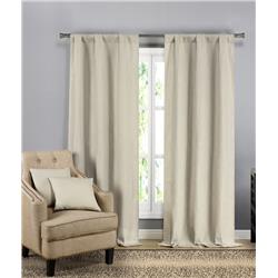 Picture of Home Maison BYRBG=12 /14695 2 Window Curtain Panels + 2 Throw Pillows - Metallic Textured - Beige &amp; Gold