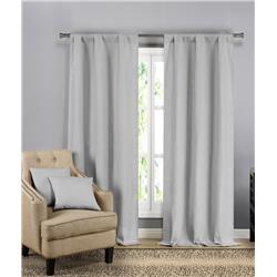 Picture of Home Maison BYRSL=12 /14696 2 Window Curtain Panels + 2 Throw Pillows - Metallic Textured - Silver &amp; Light Grey