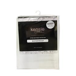 Picture of Kensie GIQWH=12 /14735 Waterproof Mattress Protector For Bedding - Solid - Queen - White