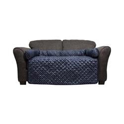 Picture of Wags N Whiskers GRHGY=12 /15208 GRAYSON REVERSIBLE PET SOFA COVER /NAVY