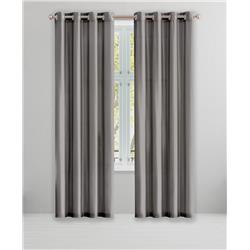 Picture of Blackout 365 IRQGY-12-17034 84 in. Irena Grommet Panel Window Curtain Panel Set&#44; Grey - Pack of 2
