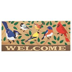 DM010002 Doormat Insert Songbirds Welcome