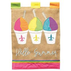 M011794 Flag Summer Snoballs Fleur-De-Lis 13x18