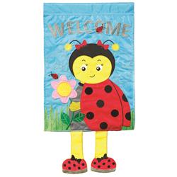M011830 Crazy Leg Welcome Ladybug Polyester
