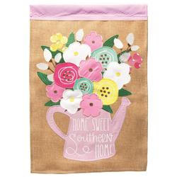 M011772 Flag Floral Home Sweet Southern 13x18