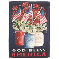 M080200 Flag God Bless America Jars 13x18
