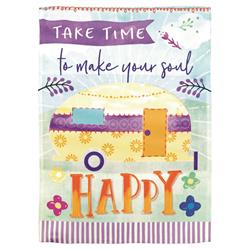 M080206 Flag Camper Take Time Polyester 13x18