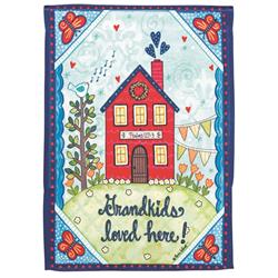 M080209 Flag Grandkids Loved Here 13x18