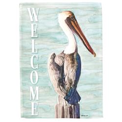M080222 Flag Brown Pelican Polyester 13x18