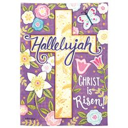 M070198 Flag Cross Christ Is Risen 30x44