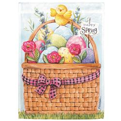 M070199 Flag Happy Spring Basket Polyester 30x44