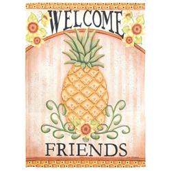 M070215 Flag Welcome Friends Pineapple 30x44