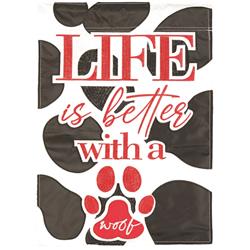 M001756 Flag Life Is Better With A Dog 29x42