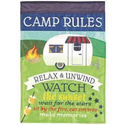 M001764 Flag Camp Rules Polyester 29x42