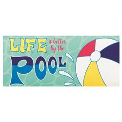 DM011779 Doormat Insert Life Better By The Pool