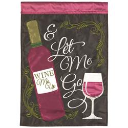 M011752 Flag Wine Me Up Polyester 13x18