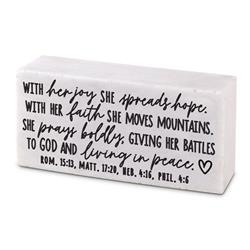 40475 Scripture Block She Spreads Hope