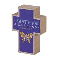 TPLKC34-111 Tabletop Cross I Am With You Always 3x4
