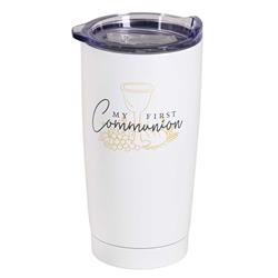 Picture of Dicksons SSTUMW-160 Tumbler My First Communion 20 oz White