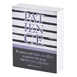 TPLK34-327 Tabletop Plaque Patience White 3x4