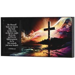 SPLK126-345 Stacked Wall Plaque He Himself Bore Sins
