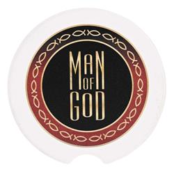 CC-33 Car Coasters Man Of God Fish 2 Pk