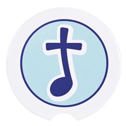CC-44 Car Coasters Blue Music Note 2 Pk