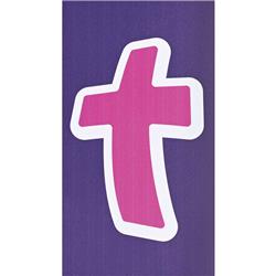 MAG-1046 Magnet Pink Cross 2.75x5