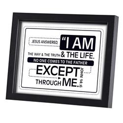 FRMWDBL-108-100 Framed Art I Am The Way Truth 10x8