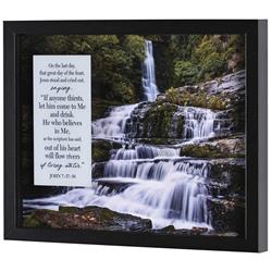 FRMWDBL-1411-71 Framed Wall Art If Anyone Thirsts 14x11