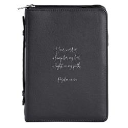 28175XL Bible Cover Your Word Black XL