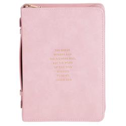 28182XL Bible Cover Grass Withers Pink XL