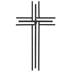 MWC-410 Wall Cross Black Metal 18.75H