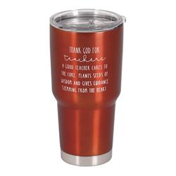 Picture of Dicksons SSTUM30R-23 Tumbler Thank God For Teachers 30 oz Red