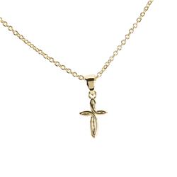 73-4883P MINI RIBBON CROSS 5/16'L GOLD PLATE 18'
