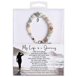 35-8110 Bracelet Journey Cross Graduated Stones