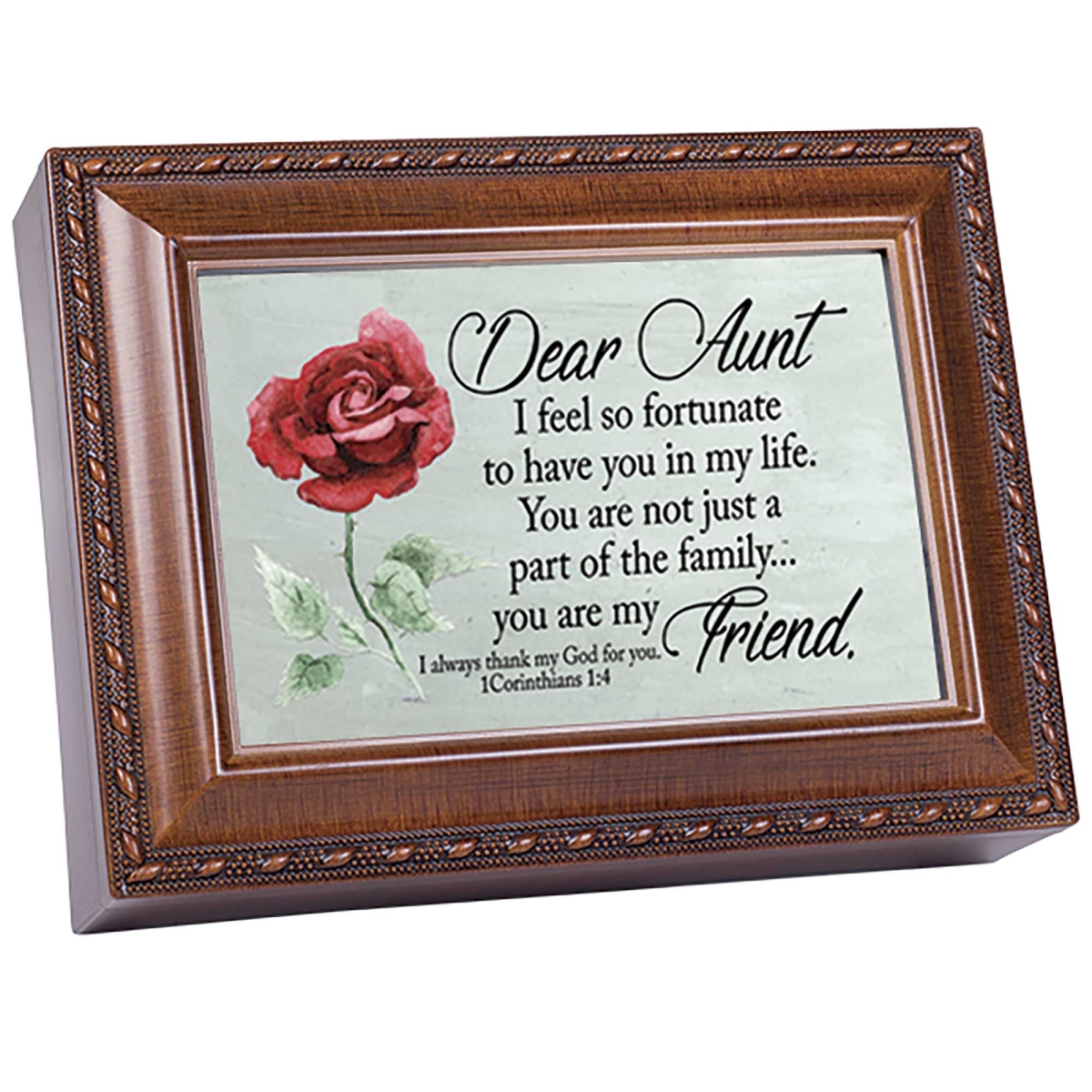 MB2342S Music Box Aunt So Fortunate 1Cor.1:4