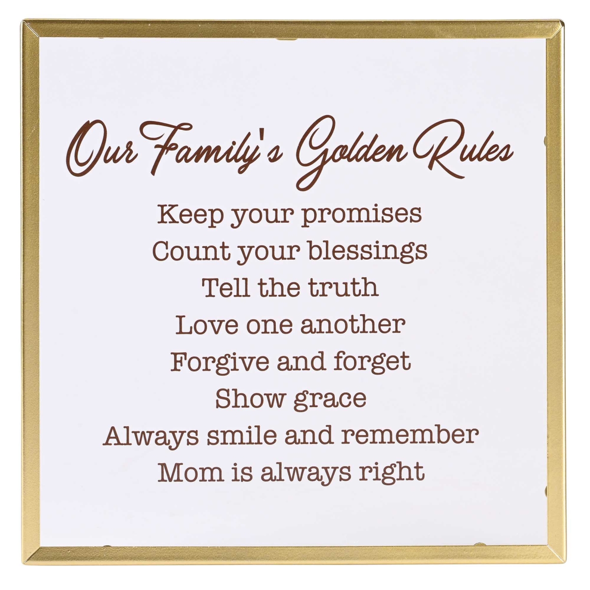 Picture of Dicksons FGQ-1010-15GD Framed Wall Art Our Familys Golden Rules