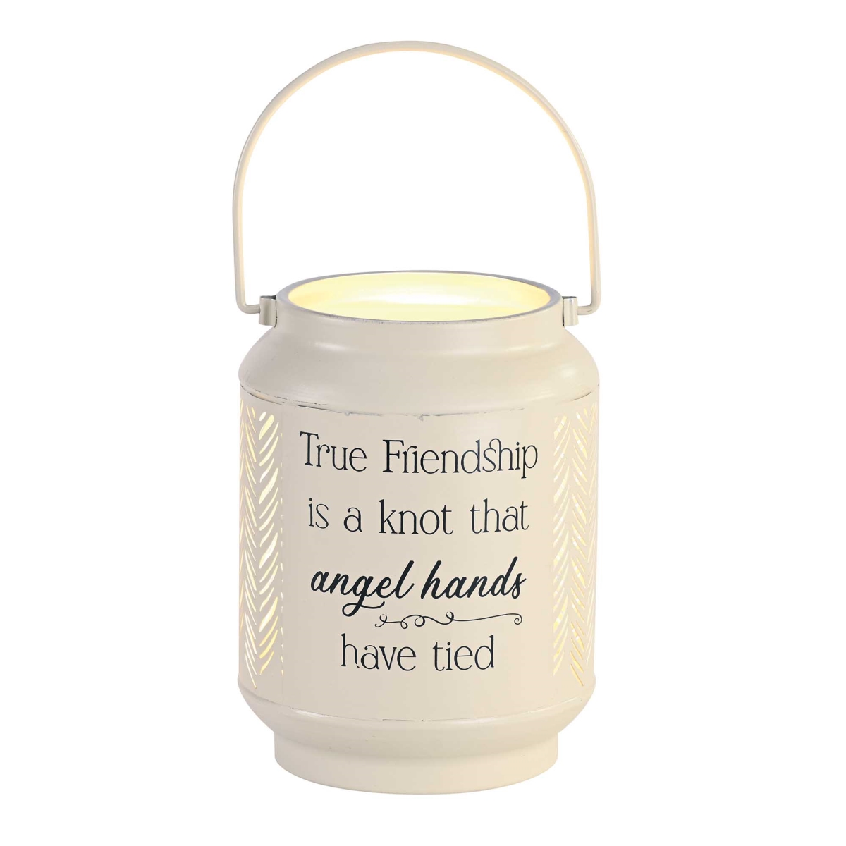 Picture of Dicksons DLTN66WH Lantern True Friendship Knot Small Ivory