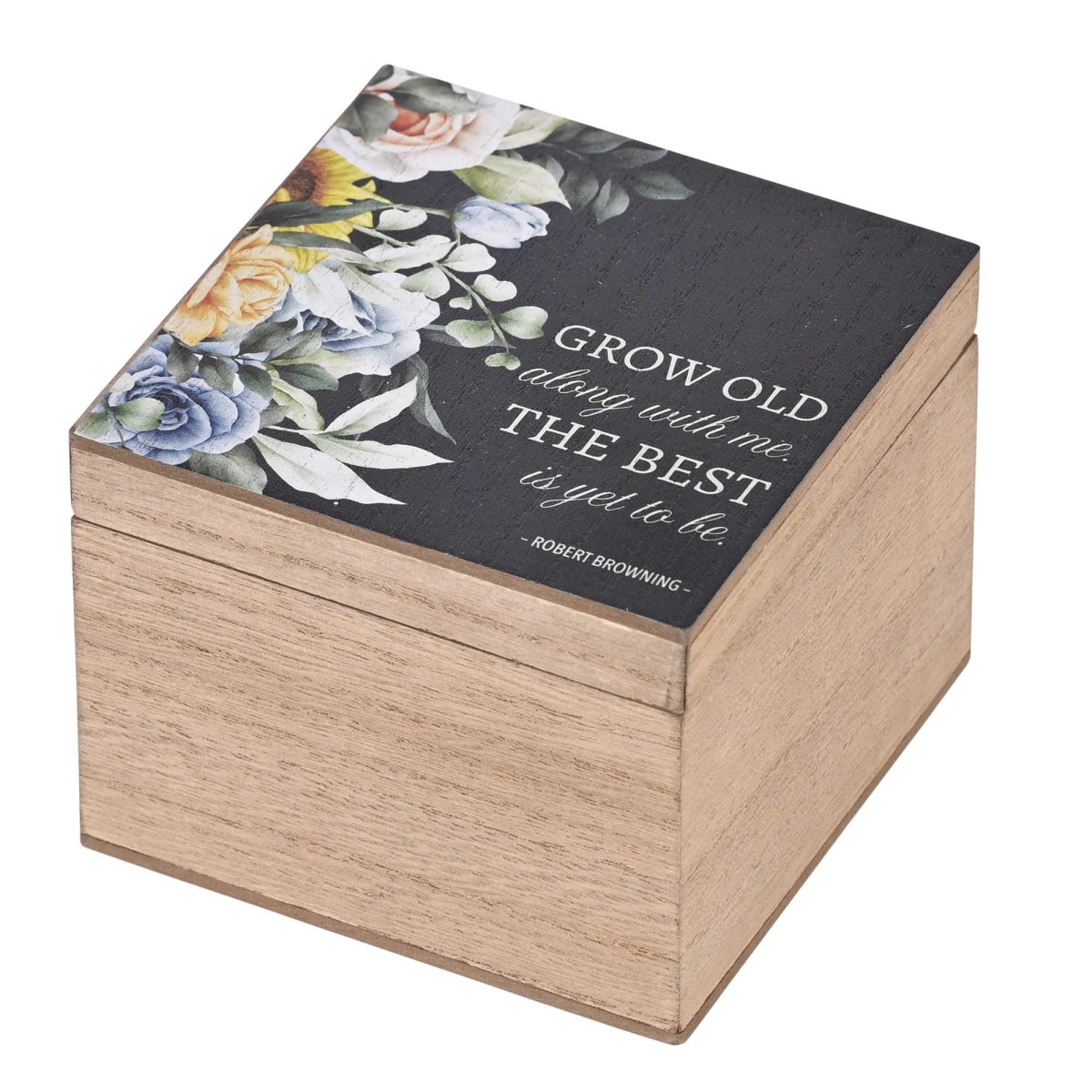 EWOODBOX-44-6 Keepsake Box Grow Old Along With Me