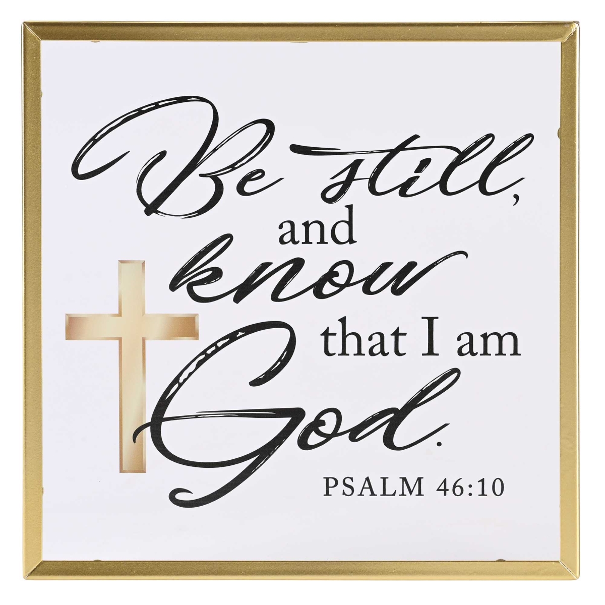 Picture of Dicksons FGQ-1010-21SGD Framed Wall Art Be Still Psalm 46:10
