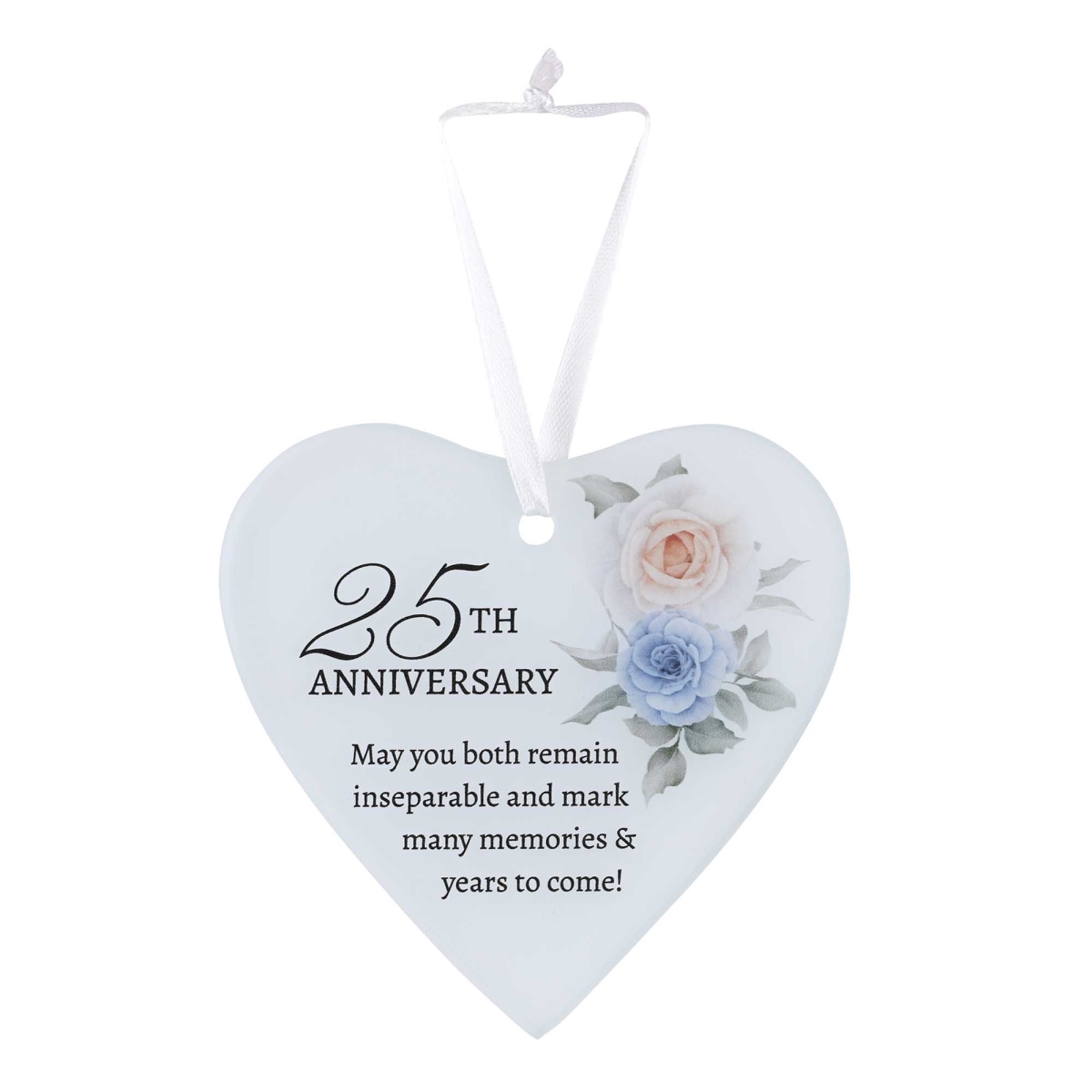 GLORNH32 Glass Ornament 25th Anniversary