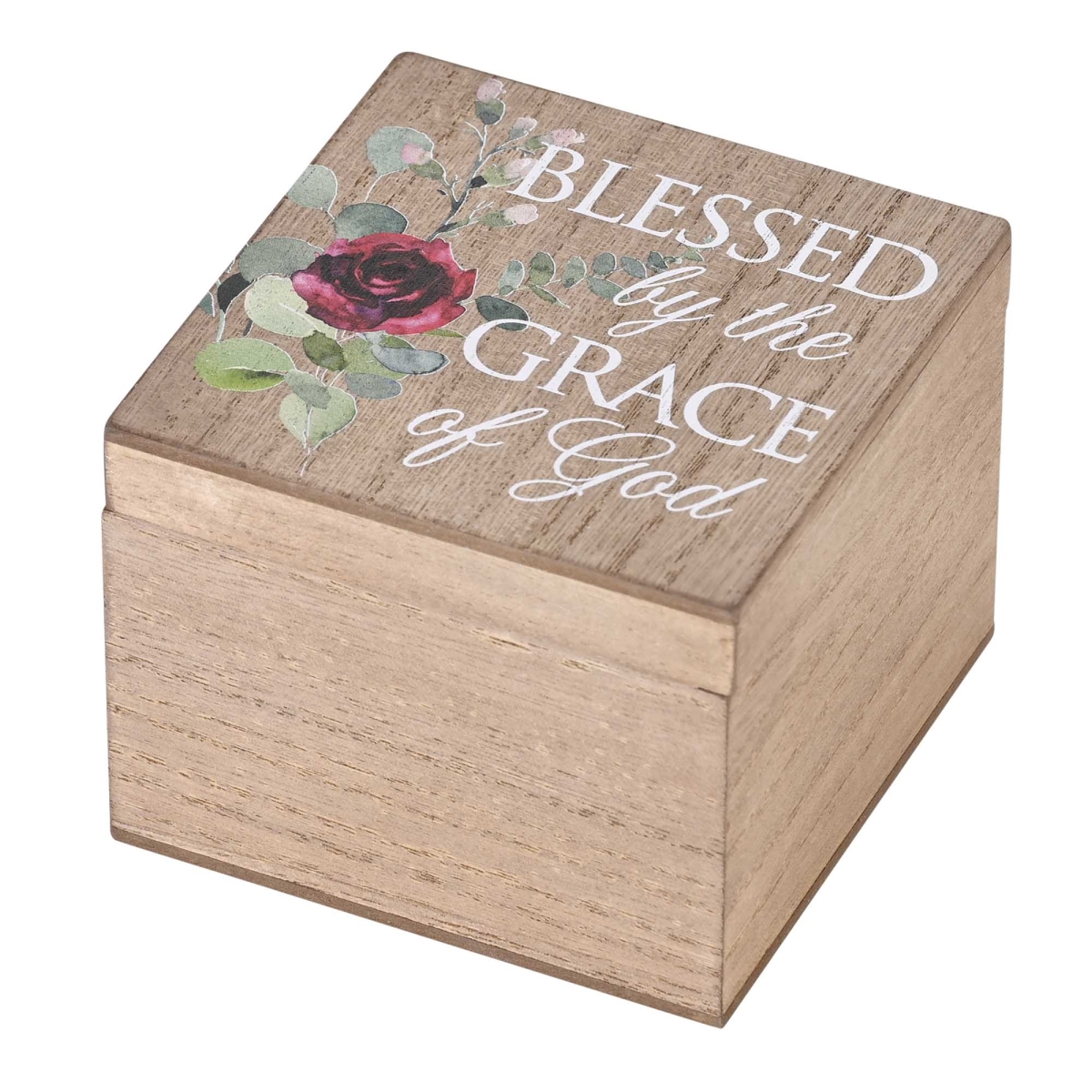 EWOODBOX-44-26S Keepsake Box Blessed By The Grace Of 4x4